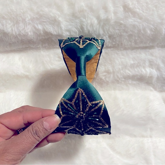 New Handmade NamJosh Headband Made in India in Emerald Green/Gold - Picture 6 of 9